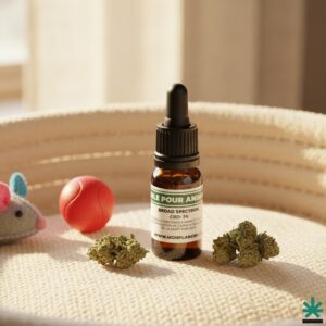 Huile de chanvre CBD 3% pour le confort articulaire et le bien-être général des animaux de compagnie.