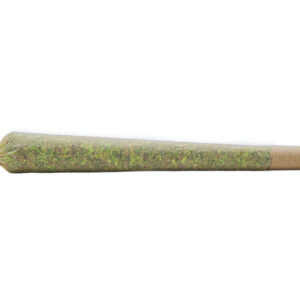 Infubatte de Rainbow Gaz, un stick de fleur de CBD finement broyée et prête pour l'infusion, sur fond blanc.